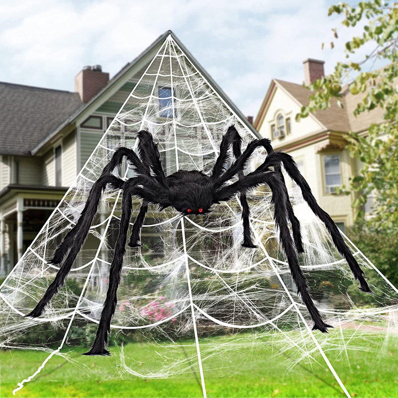 Halloween Giant Spider Web+100 LED String Light Outdoor Garden retailer Yard Party Decor